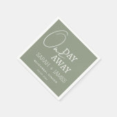 Sage Groene Bruiloft Een Dag Uit Repetitie Diner Servet (Hoek)