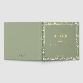 Sage groene bruiloft gastenboek (Volledig)