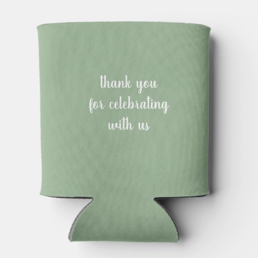 Sage Groene Bruiloft Koelbox Blikjeskoeler (Achterkant)