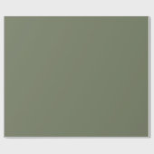 Sage Groene Bruiloften Kerstmis aangepaste kleur 2 Cadeaupapier (Vlak)