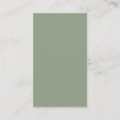 Sage Groene Calligrafie Capture the love QR-code Informatiekaartje (Achterkant)