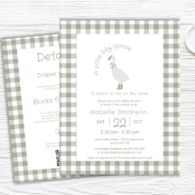 Sage Groene Dwaas Klein Gans Babyshower QR Code