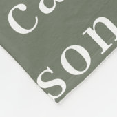 Sage Groene Eenvoudige, aangepaste herhalingsnaam Fleece Deken (Hoek)