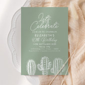 Sage Groene Eenvoudige Cactus Kaart