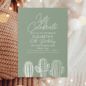 Sage Groene Eenvoudige Cactus Kaart