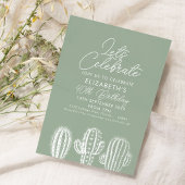 Sage Groene Eenvoudige Cactus Kaart