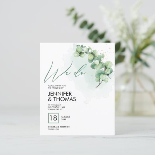 Sage-groene elegant, elegant vow vernieuwing boho (Staand voorkant)