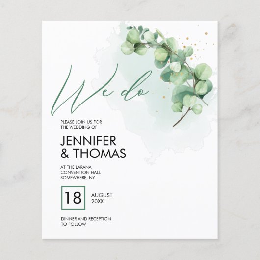 Sage-groene elegant, elegant vow vernieuwing boho (Voorkant)