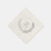 Sage-groene elegant gepersonaliseerde trouwluiers servet (Hoek)