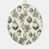 Sage Groene en Gouden Kerst Ornamenten (Links)
