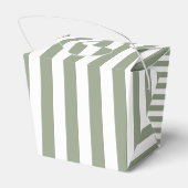 Sage Groene en Witte Streep Dank u Bedankdoosjes (Achterkant)