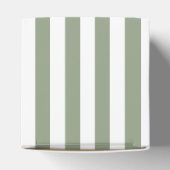 Sage Groene en Witte Streep Dank u Bedankdoosjes (Bovenkant)