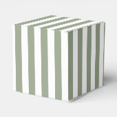 Sage Groene en Witte Streep Dank u Bedankdoosjes (Achterkant)