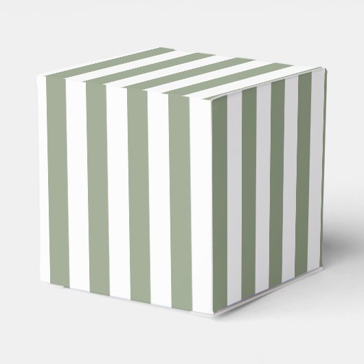 Sage Groene en Witte Streep Dank u Bedankdoosjes (Achterkant)