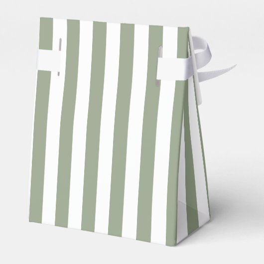 Sage Groene en Witte Streep Dank u Bedankdoosjes (Achterkant)