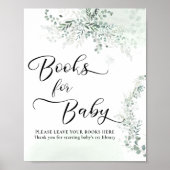Sage Groene Eucalyptus Boeken voor Baby Poster (Voorkant)