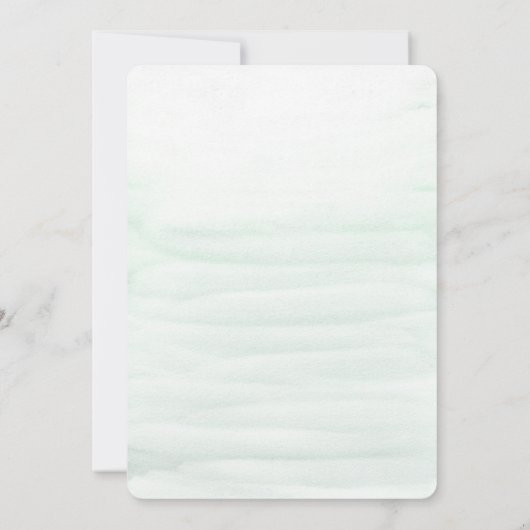 Sage Groene Eucalyptus Garland Goud Ovaal Bruiloft Kaart (Achterkant)