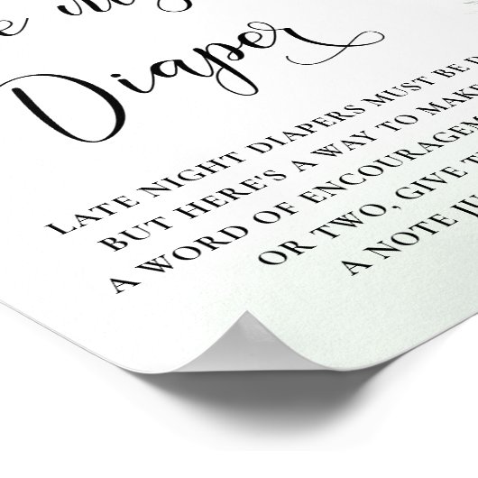 Sage Groene Eucalyptus Late Night Luiers Poster (Hoek)