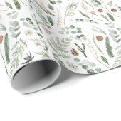 Sage groene eucalyptus moderne minimale botanische cadeaupapier (Rol Hoek)