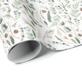 Sage groene eucalyptus moderne minimale botanische cadeaupapier (Rol Hoek)