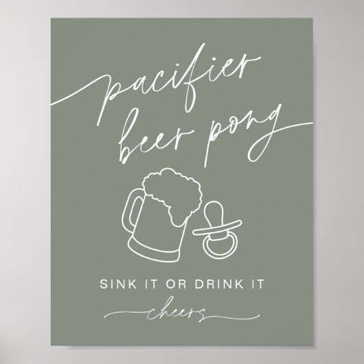 SAGE Groene Fopspeen Bier Pong Poster (Voorkant)