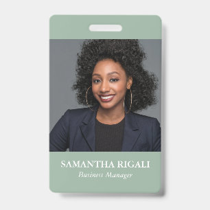 Sage Groene Foto Badge