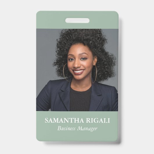 Sage Groene Foto  Badge (Voorzijde)