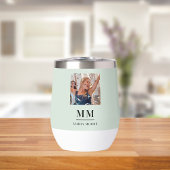 Sage groene foto monogram initialen naam