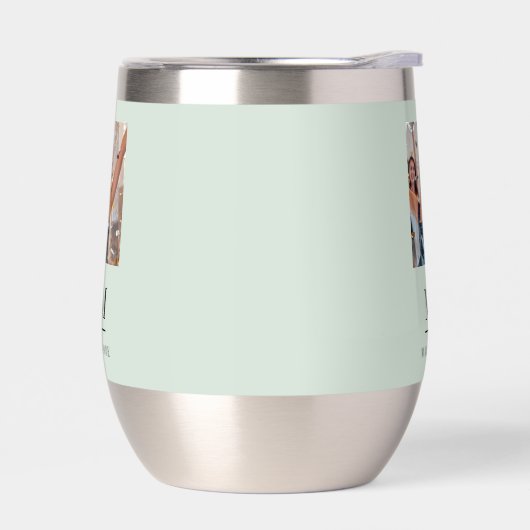 Sage groene foto monogram initialen naam (Links)