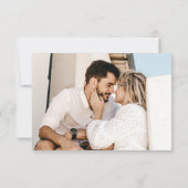 Sage Groene Foto QR Code Bruiloft RSVP Behuizing Kaart (Achterkant)