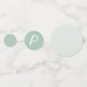 Sage groene gingham boog stropdas baby shower confetti (Achterkanten)