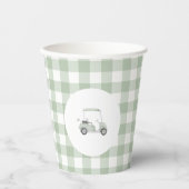 Sage groene golf baby shower papieren bekers