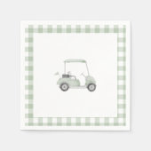 Sage groene golf baby shower servet (Voorkant)