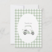 Sage groene golf bedankkaart (Voorkant)