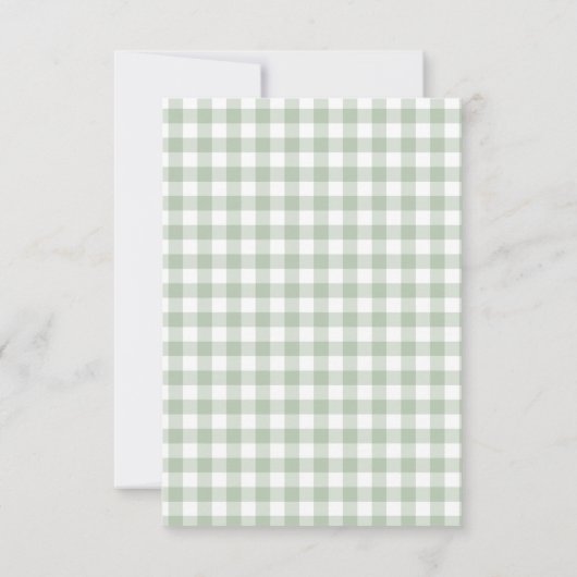 Sage groene golf bedankkaart (Achterkant)