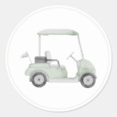 Sage groene golfkar sticker (Voorkant)