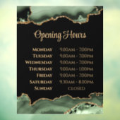 Sage Groene Gouden Agaat Openingstijden Venster Cl Raamsticker (Vel 3)