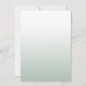 Sage groene gouden waterkleurige botanische bruilo kaart (Achterkant)