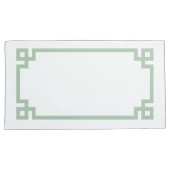 Sage Groene Griekse hoofdgrens Kegelgrootte Kussensloop (Voorkant-Rechts)