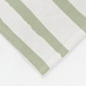 Sage Groene Grunge Vet Stokes Lijnen Patroon Fleece Deken (Hoek)