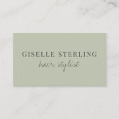 Sage Groene Haarstylist QR-code Visitekaartje (Voorkant)