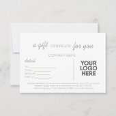 Sage Groene Handschrift Zakelijk Gift met Logo (Voorkant)