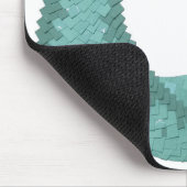 Sage groene hartdraak op wit muismat (Hoek)