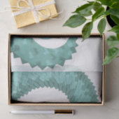 Sage groene hartdraak op wit tissuepapier (Geschenk)