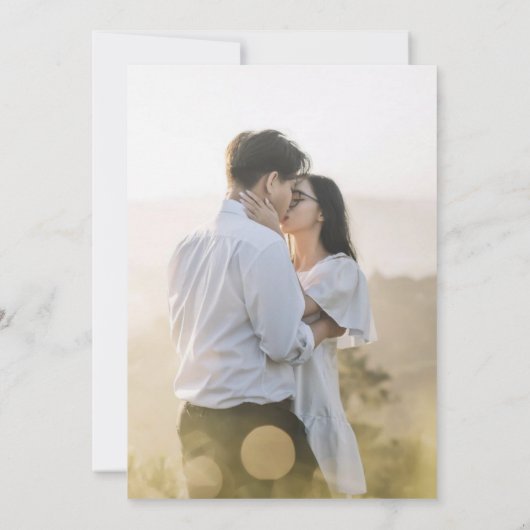 Sage groene herfst bloemencalligrafie script bruil kaart (Achterkant)