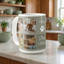 Sage Groene Hond Moeder Pootafdruk 8 Foto's Aangep Koffiemok