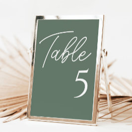 Sage Groene Huwelijksreceptie Kaart