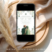 Sage Groene Ivoor Anand Karaj Indische Sikh Bruilo Kaart