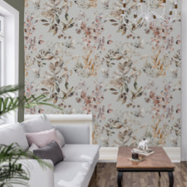 Sage Groene Jewel Tone Berry Botanical Behang