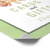 Sage groene kaarten en geschenken vallen poster vo (Hoek)